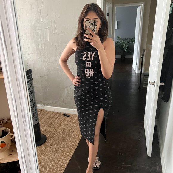 Heart Print Dress (S) - Picture 1 of 8